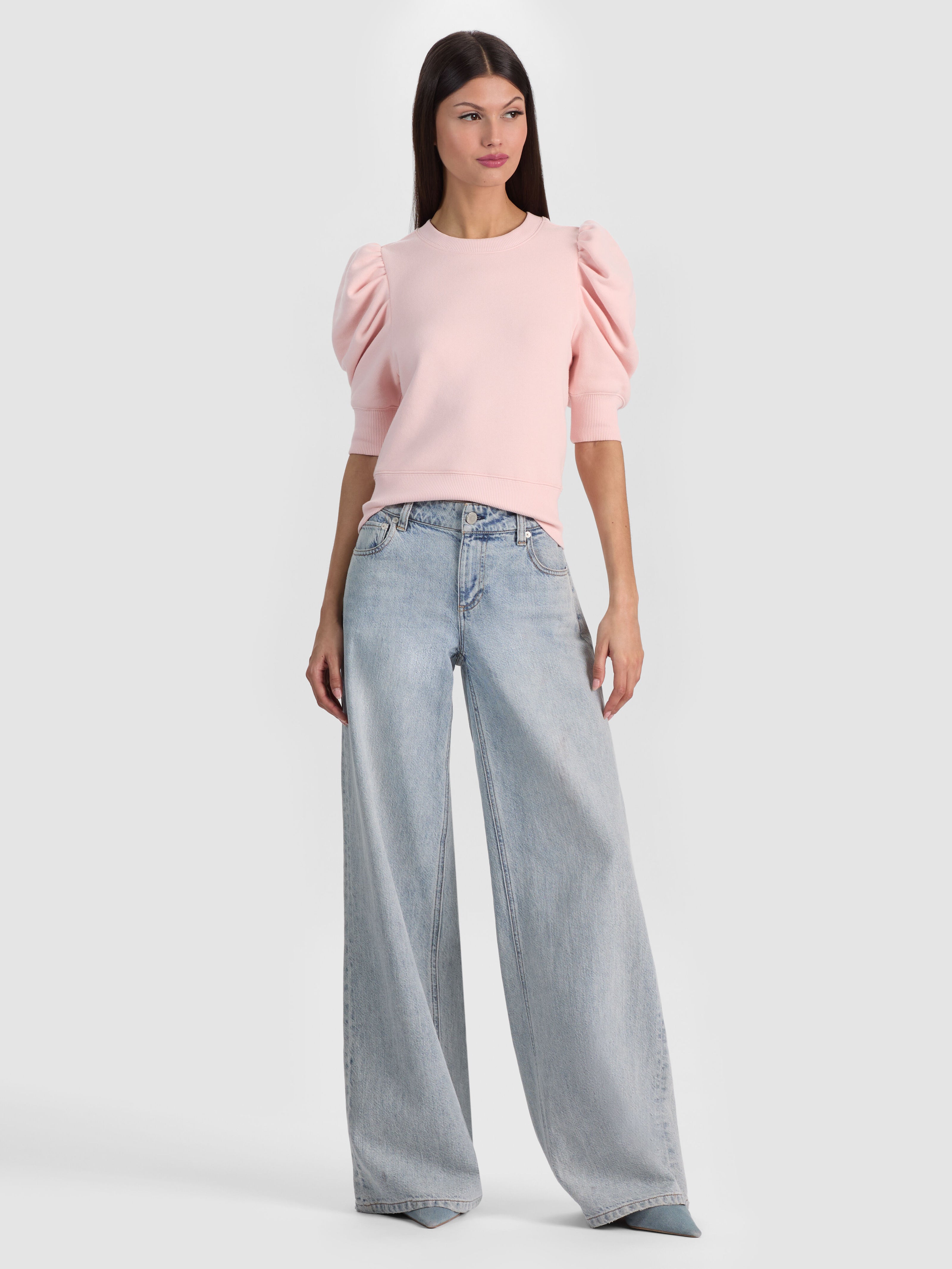 TYLER PUFF SLEEVE TOP-ENGLISH ROSE-ALICE + OLIVIA