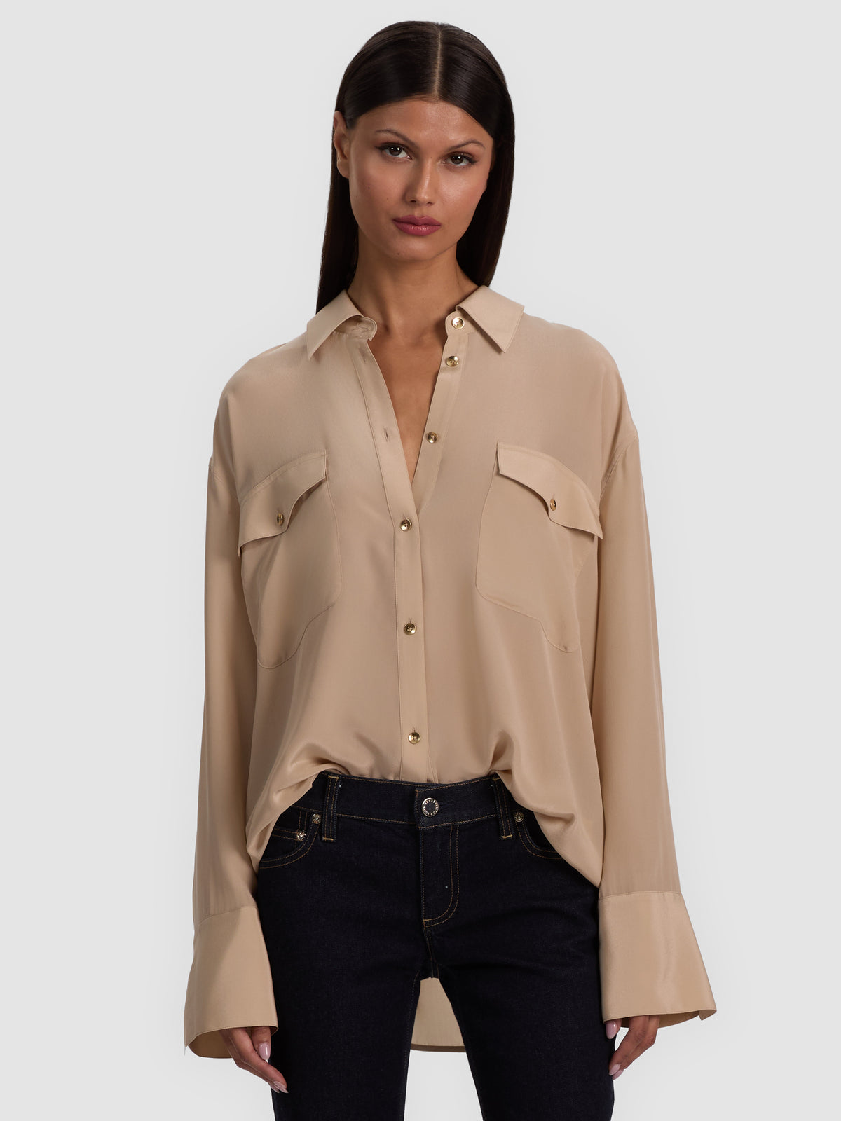 CAMICIA UTILITY AMPIA - SABBIA