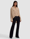 FINELY OVERSIZED UTILITY SHIRT-SAND-ALICE + OLIVIA
