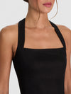 FIONA HALTER CROPPED TOP-Black-ALICE + OLIVIA