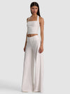 FIONA HALTER CROPPED TOP-OFF WHITE-ALICE + OLIVIA