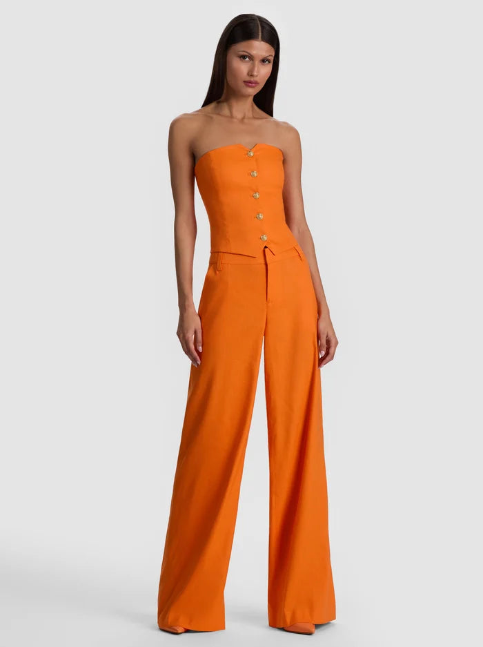 PATRICA EMBELL TIERED RUFFLE MAXI DRESS in ORANGE PEEL