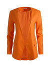 CORBIN COLLARLESS ANGELED BLAZER-ORANGE PEEL-ALICE + OLIVIA