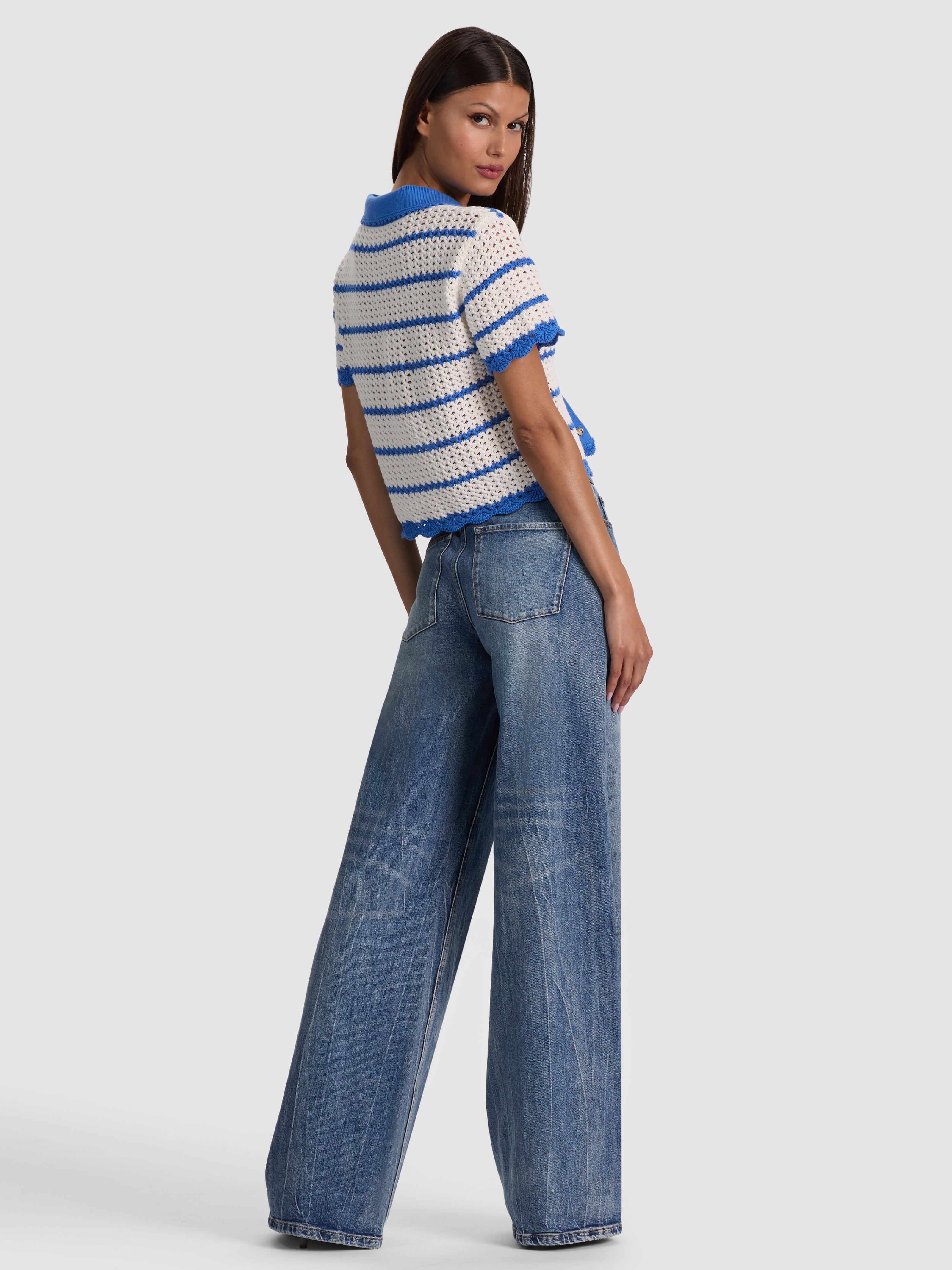 CARDIGAN POLO RANDALL POINTELLE-ALICE + OLIVIA