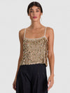 NICOLETTE SEQUIN TANK-SAND/GOLD-ALICE + OLIVIA