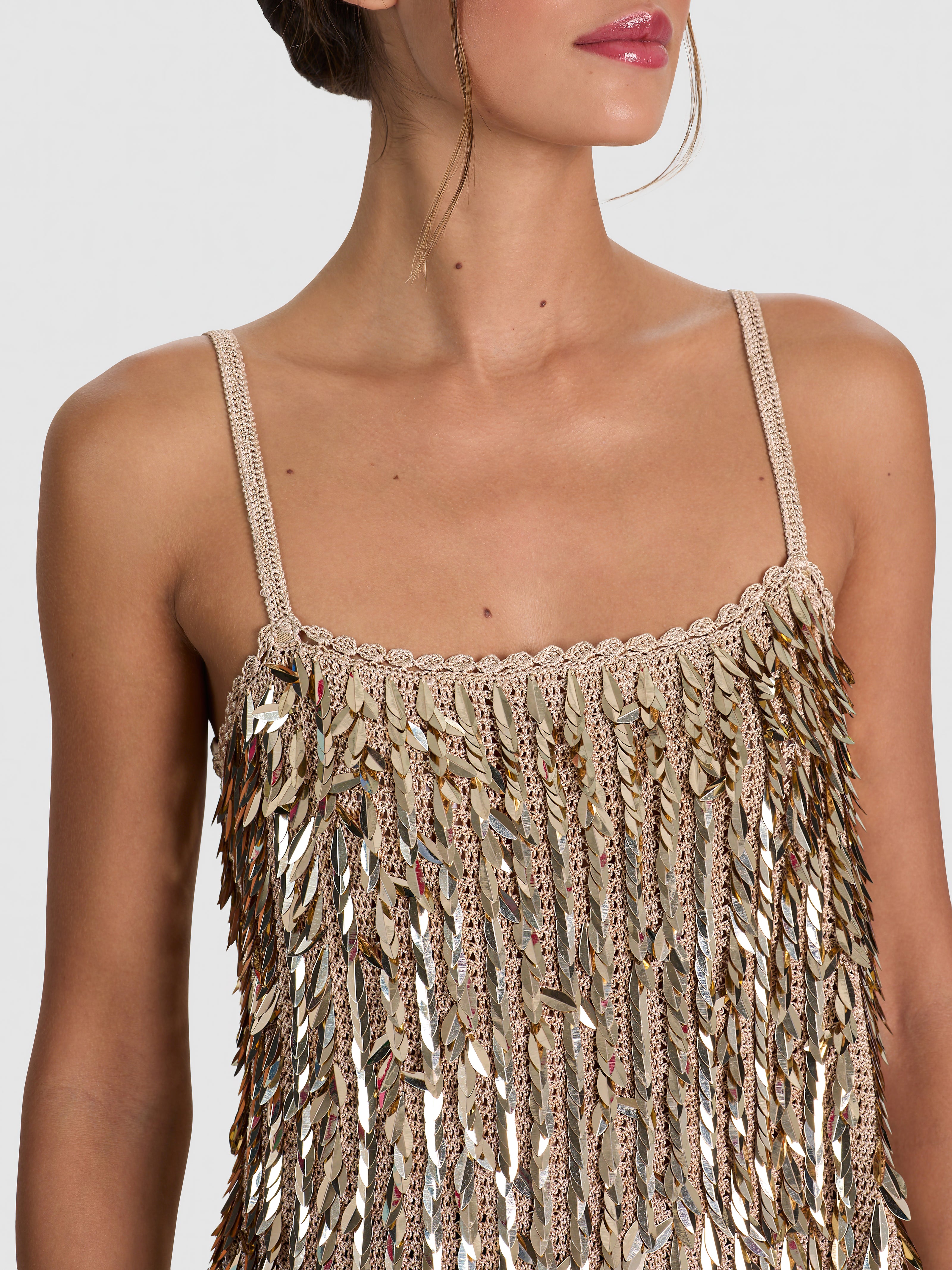 NICOLETTE SEQUIN TANK-SAND/GOLD-ALICE + OLIVIA
