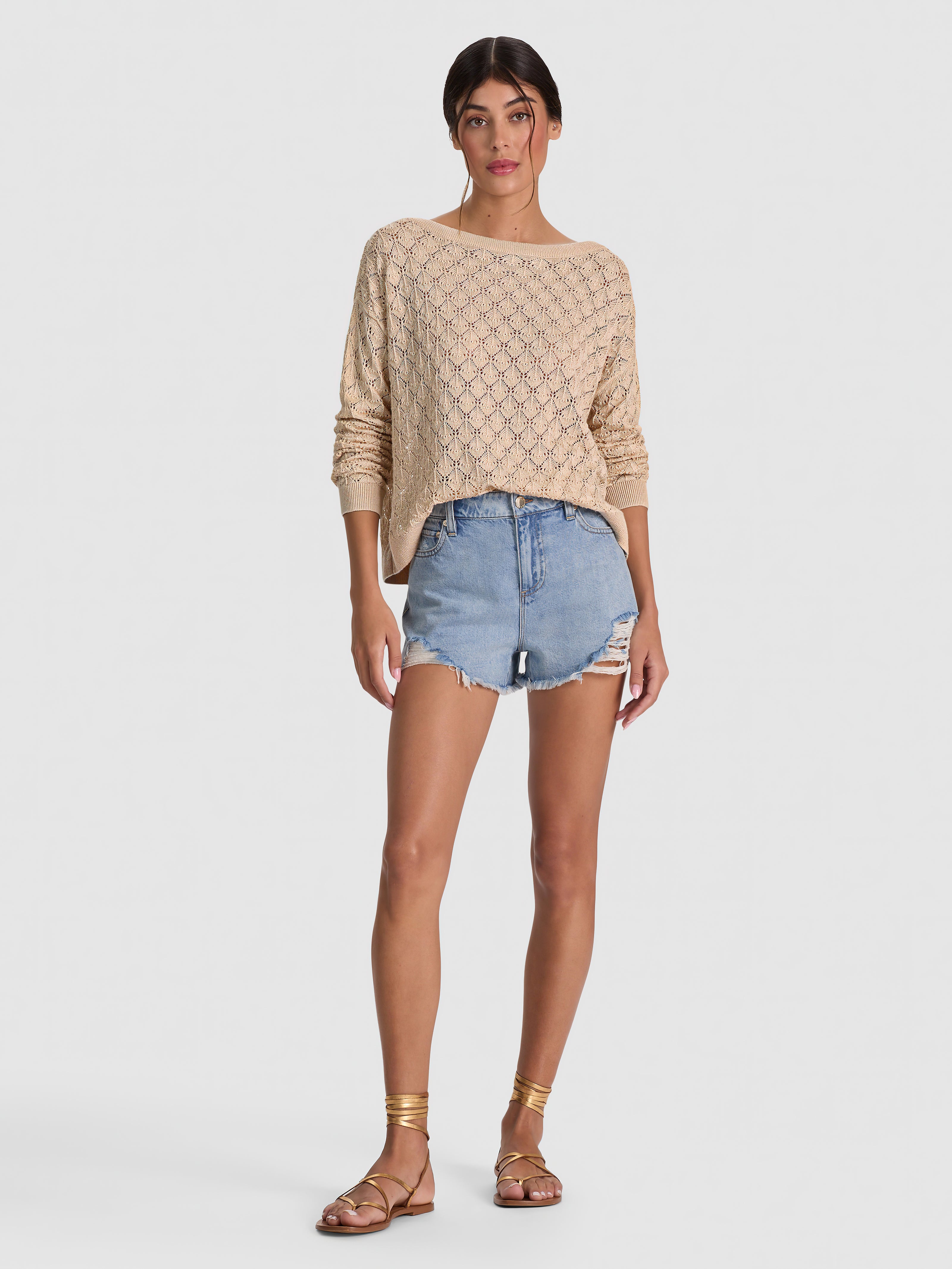 LEXI OFF THE SHOULDER PULLOVER-SAND-ALICE + OLIVIA
