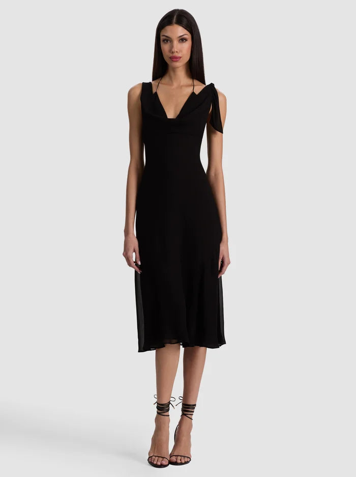ABIGAIL BIKINI MIDI DRESS - BLACK