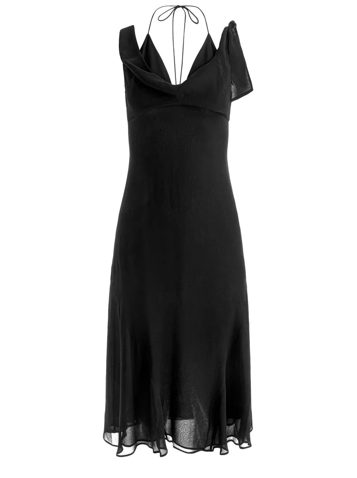 ABIGAIL BIKINI MIDI DRESS - BLACK