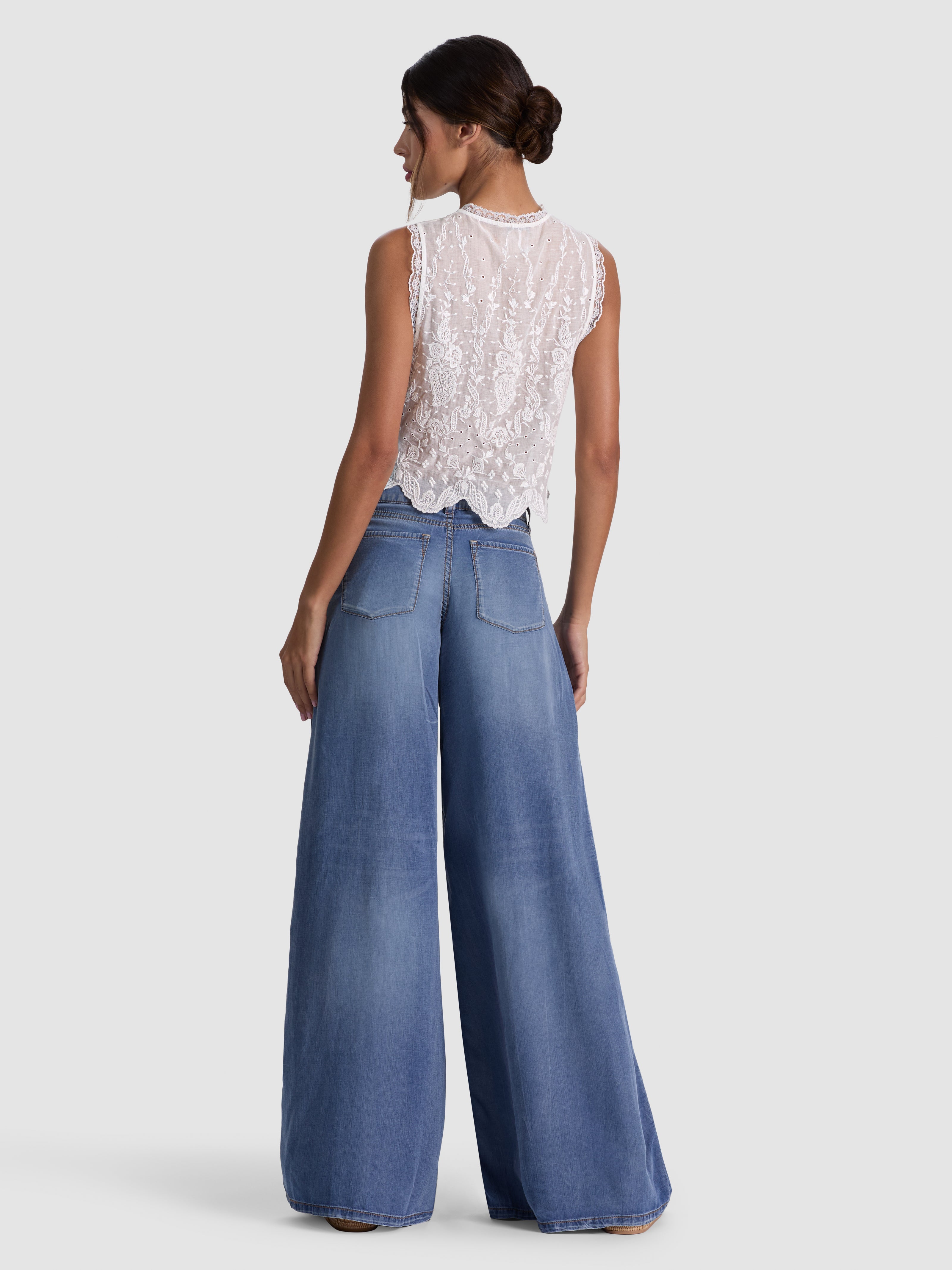 DÉBARDEUR AMAL À NŒUD ET BRODERIE-ALICE + OLIVIA