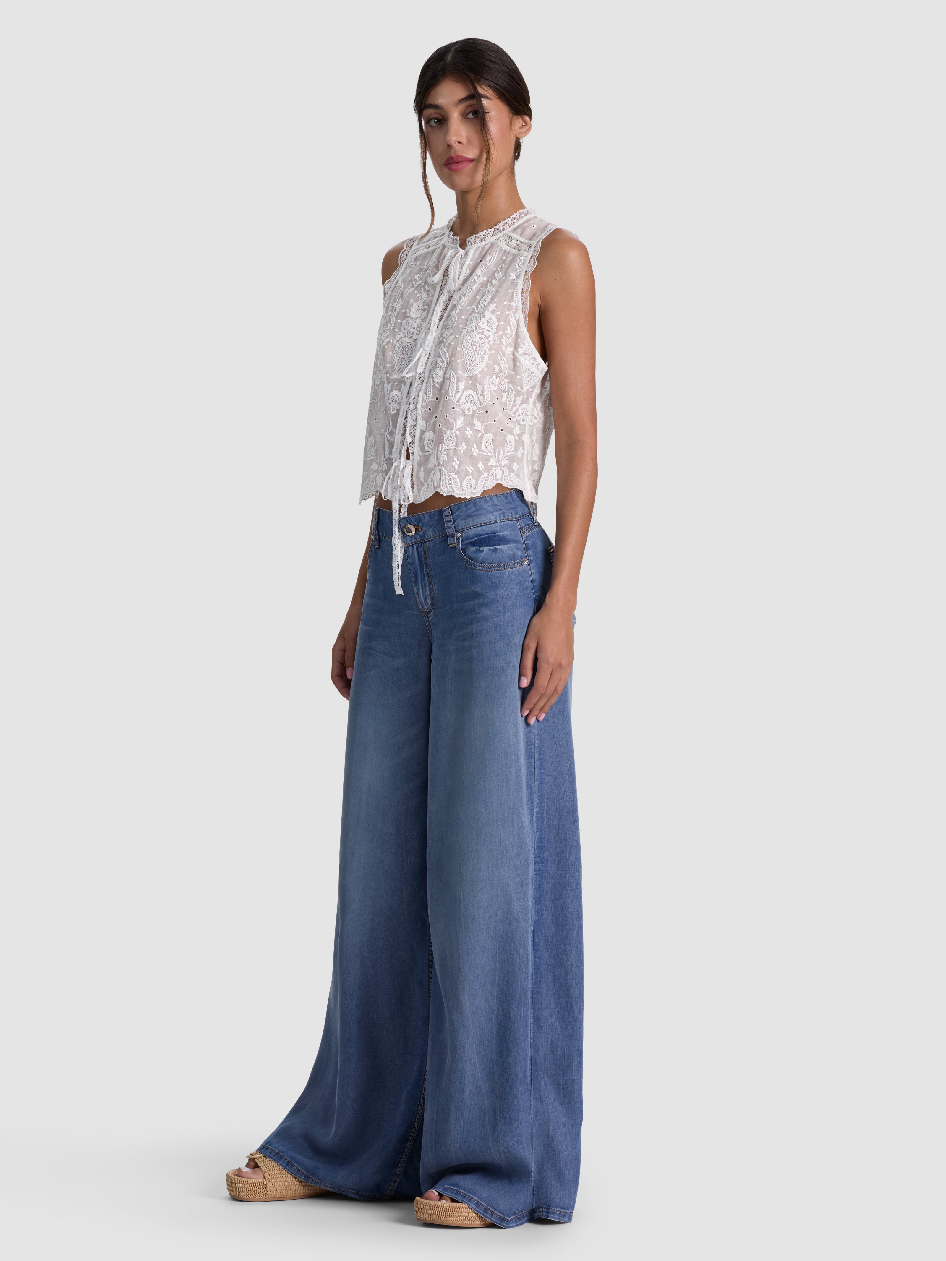 DÉBARDEUR AMAL À NŒUD ET BRODERIE-ALICE + OLIVIA