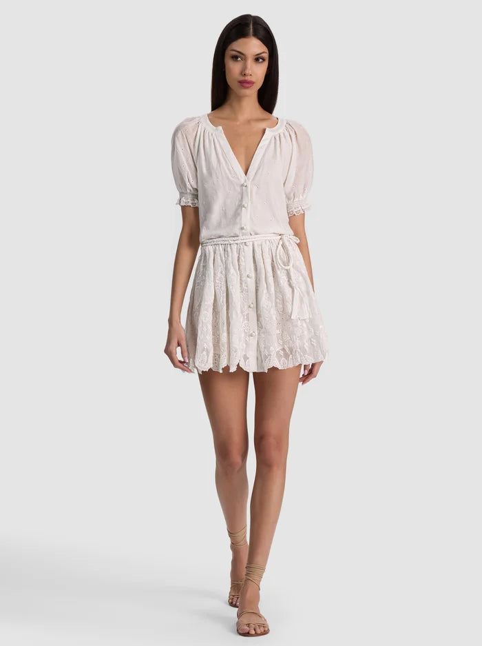 ROBE TUNIQUE BOUTONNÉE MANCHES BOUFFANTES THALIA-ALICE + OLIVIA