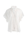 JULIUS EMBR SHORT RFL SLV TUNIC TOP-OFF WHITE-ALICE + OLIVIA