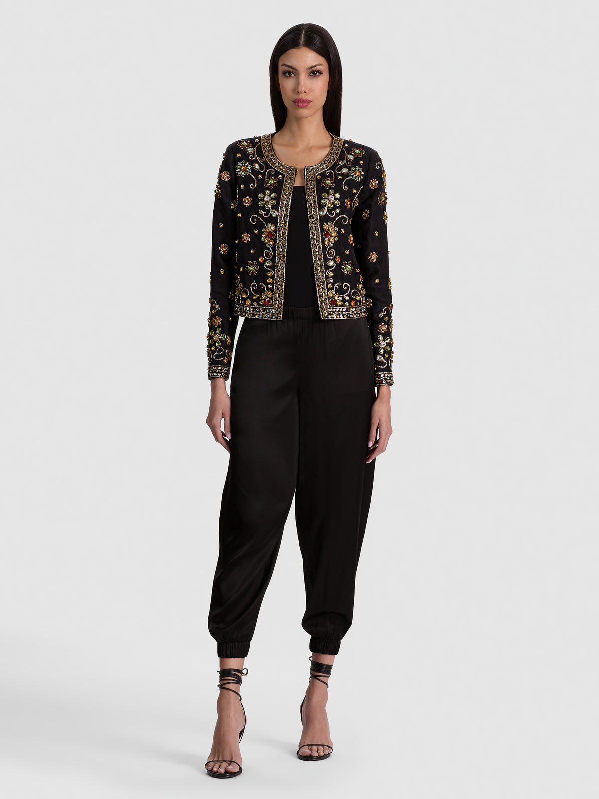 KIDMAN EMBELLISHED JACKET-BLACK/MULTI-ALICE + OLIVIA