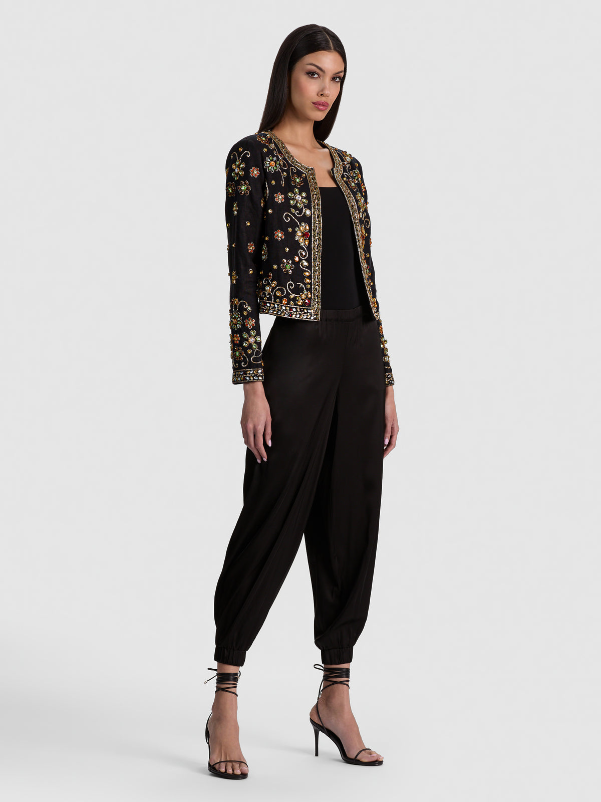 KIDMAN EMBELLISHED JACKET - BLACK/MULTI
