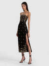 NINA EMBELLISHED MIDI DRESS-BLACK/MULTI-ALICE + OLIVIA