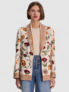 IVAN EMBELL BLAZER-OATMEAL MELANGE/MULTI-ALICE + OLIVIA