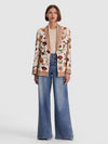 IVAN EMBELLISHED BLAZER-OATMEAL MELANGE/MULTI-ALICE + OLIVIA