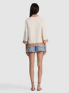 ELEONORA EMBELL TUNIC TOP-OFF WHITE MULTI-ALICE + OLIVIA