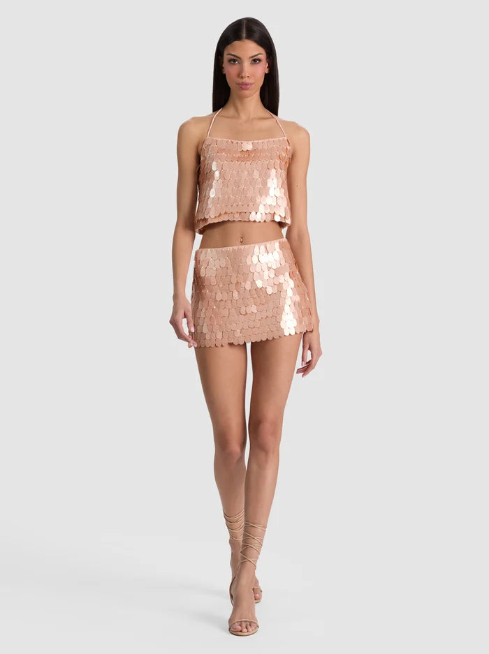 MACE PAILLETTE MINI SKORT - ROSE TAN