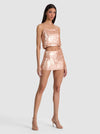 MACE PAILLETTE MINI SKORT-ROSE TAN-ALICE + OLIVIA