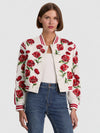 BLOUSON TEDDY KERI EMBEL AVEC BANDE DE COURSE-ALICE + OLIVIA