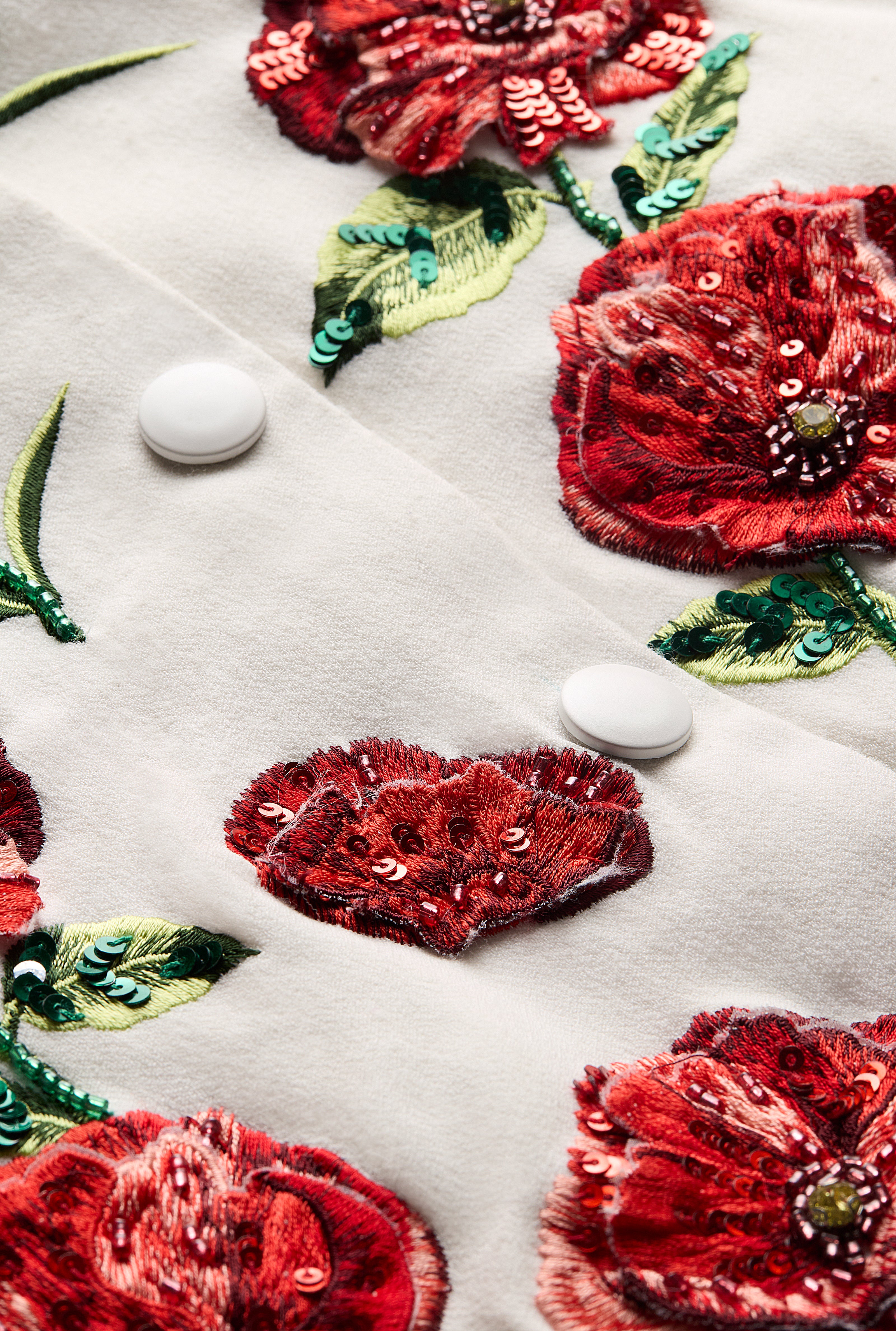 BLOUSON TEDDY KERI EMBEL AVEC BANDE DE COURSE-ALICE + OLIVIA