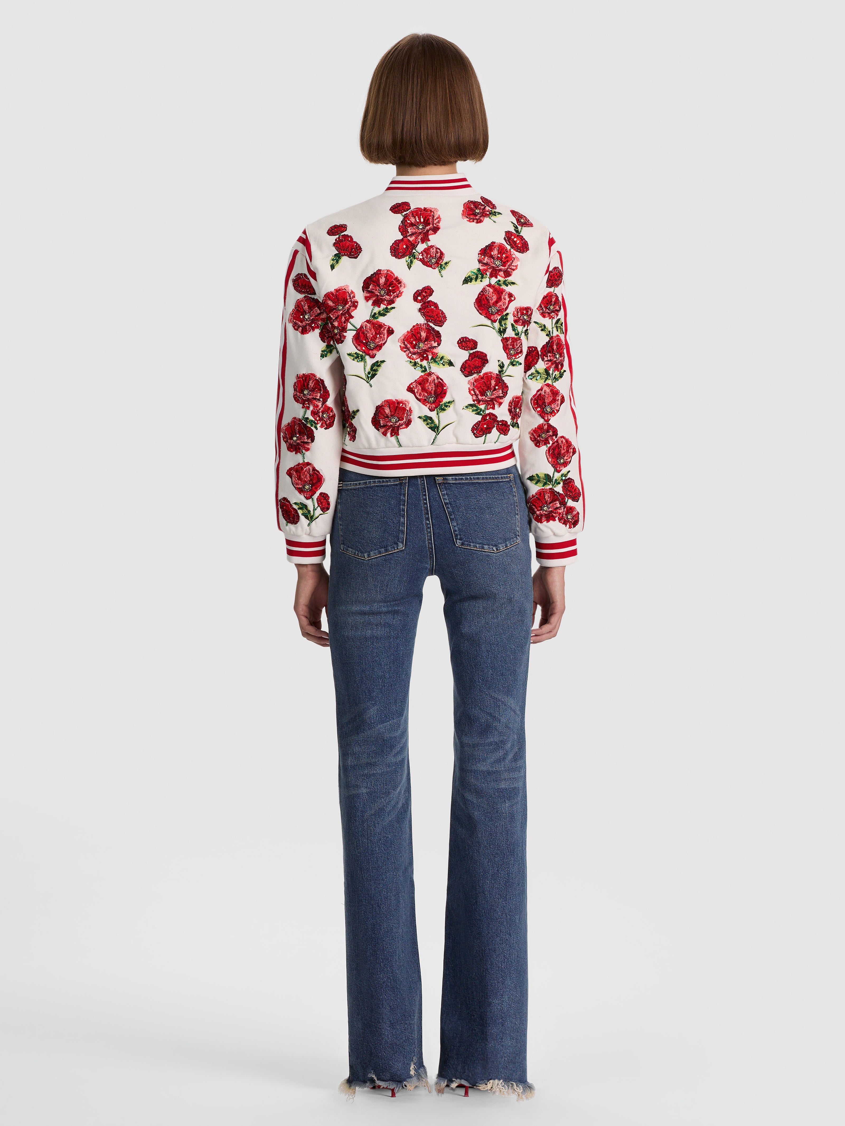 BLOUSON TEDDY KERI EMBEL AVEC BANDE DE COURSE-ALICE + OLIVIA