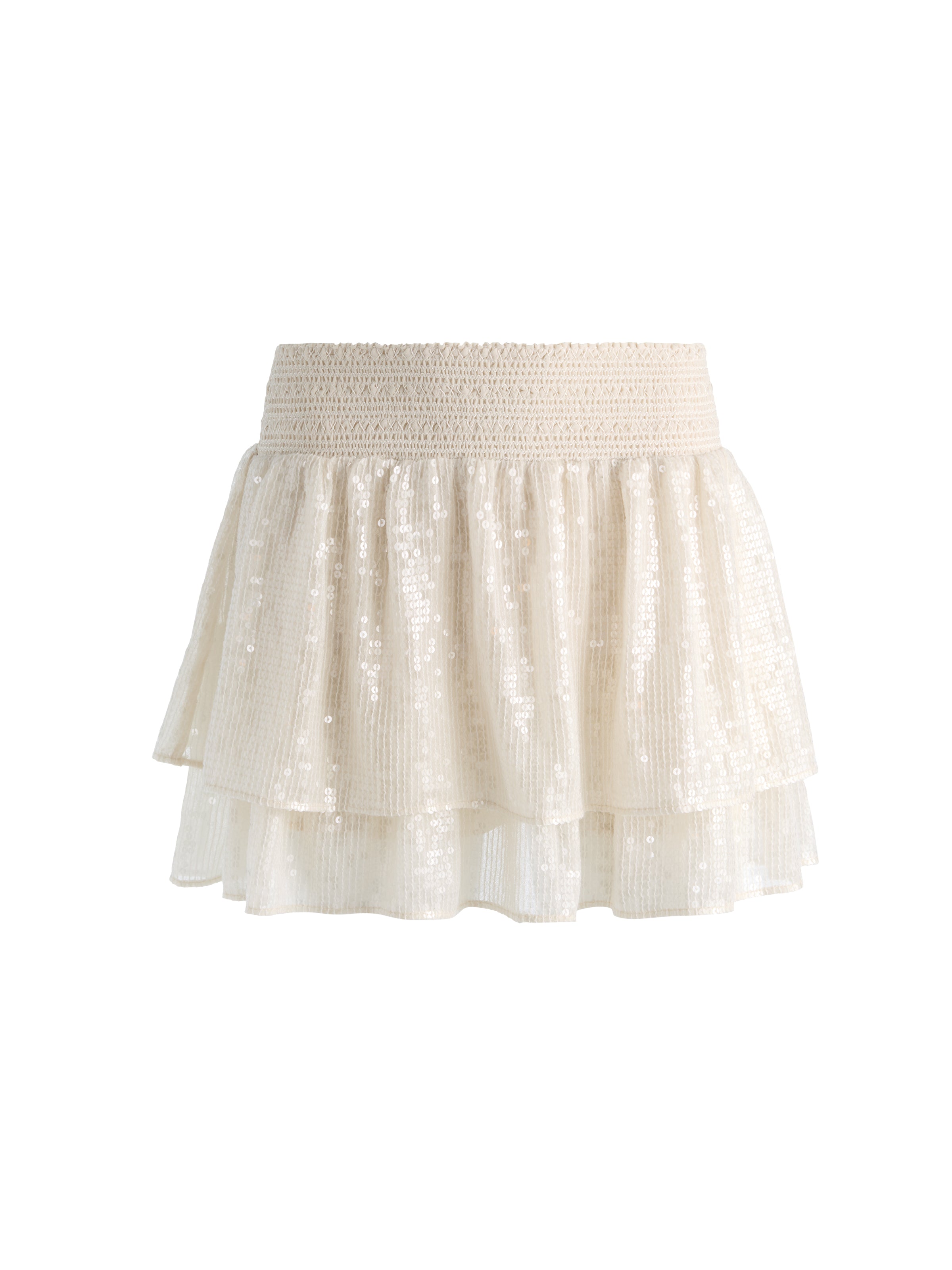 MINIGONNA-SHORT A RUFFLES IN PAILLETTES BETHIE-ALICE + OLIVIA