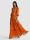 PATRICA EMBELLISHED RUFFLE MAXI DRESS-ORANGE PEEL-ALICE + OLIVIA
