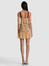 LINNEA EMBELLISHED MINI DRESS-LIGHT PEACH-ALICE + OLIVIA