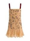 LINNEA EMBELLISHED MINI DRESS-LIGHT PEACH-ALICE + OLIVIA