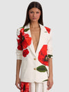 ELNA SLIM LONG BLAZER-SUMMER POPPY-ALICE + OLIVIA