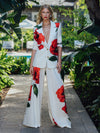 ELNA SLIM LONG BLAZER-SUMMER POPPY-ALICE + OLIVIA