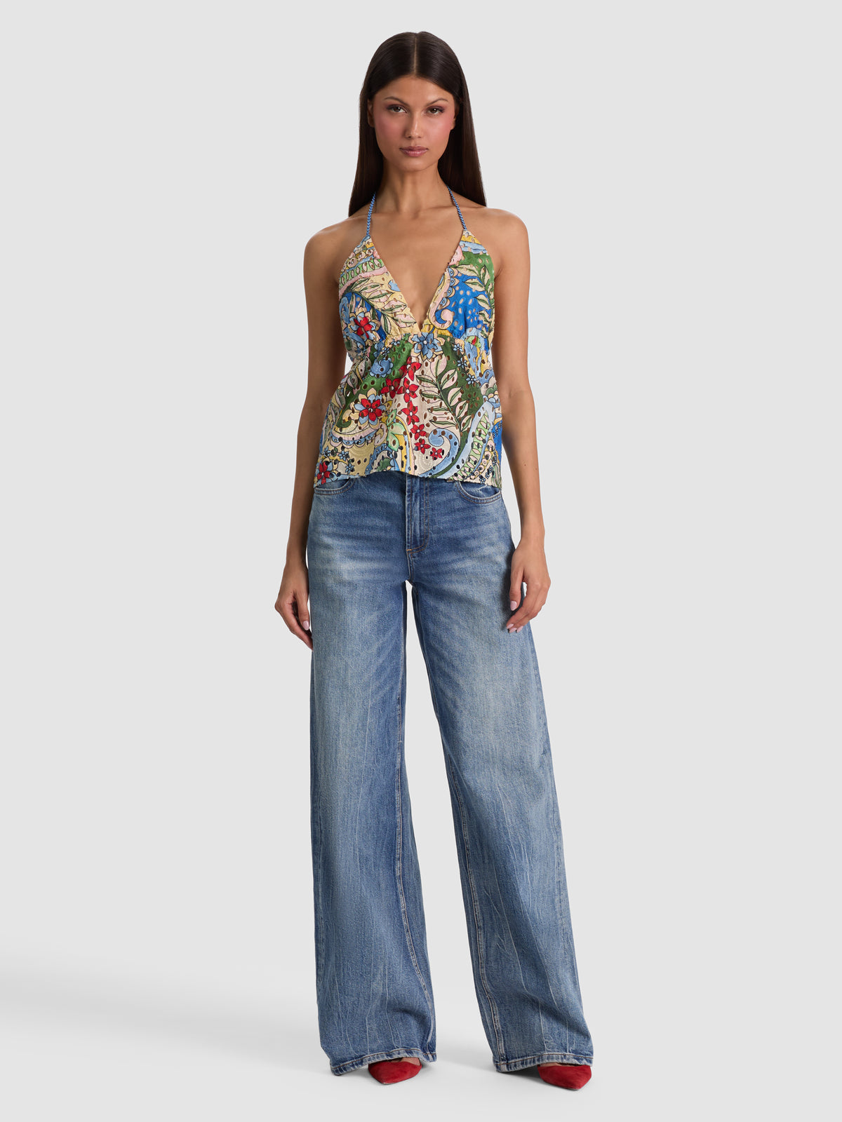 KAROLINA HALTER TOP-HEAT WAVE-ALICE + OLIVIA