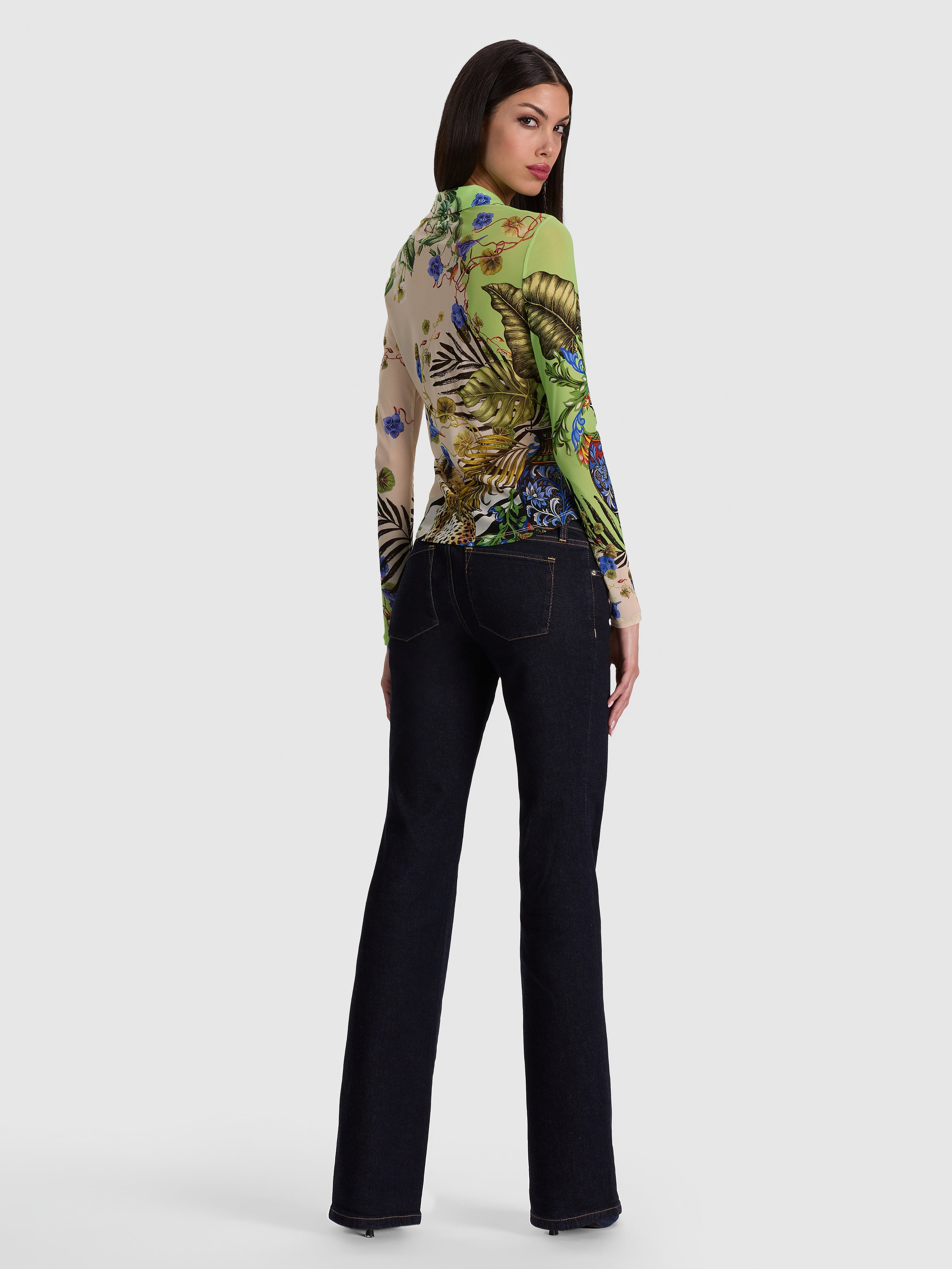 CHEMISE BOUTONNÉE EN MESH JADE-ALICE + OLIVIA