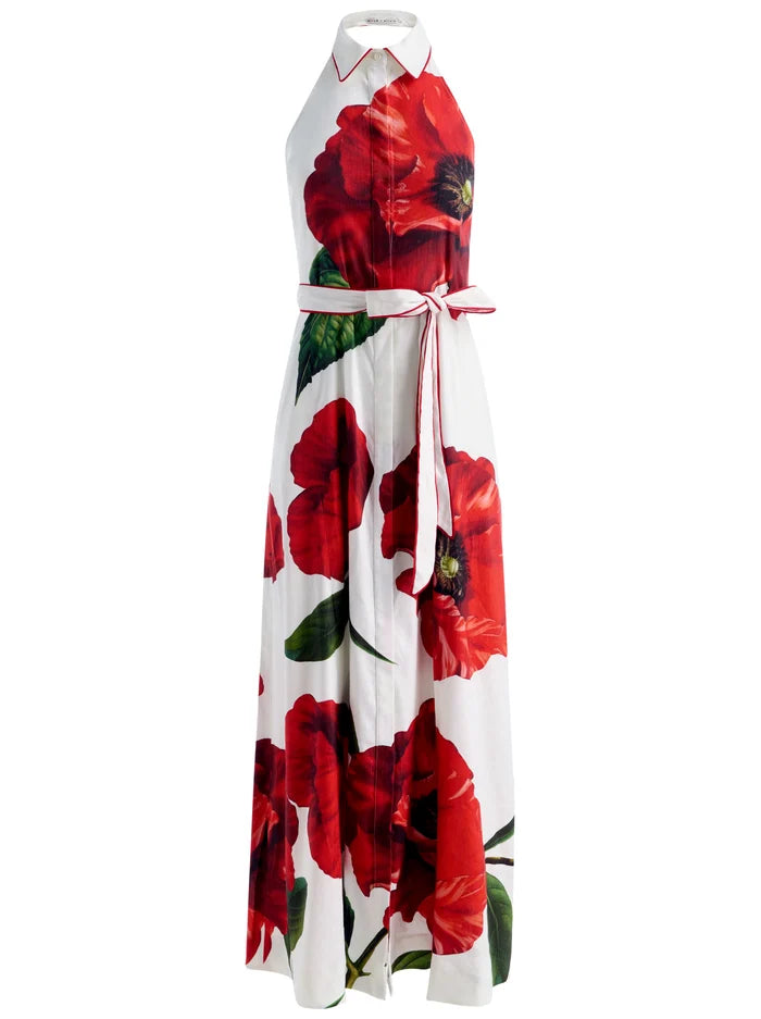 CHASSIDY HALTER MAXI DRESS - SUMMER POPPY