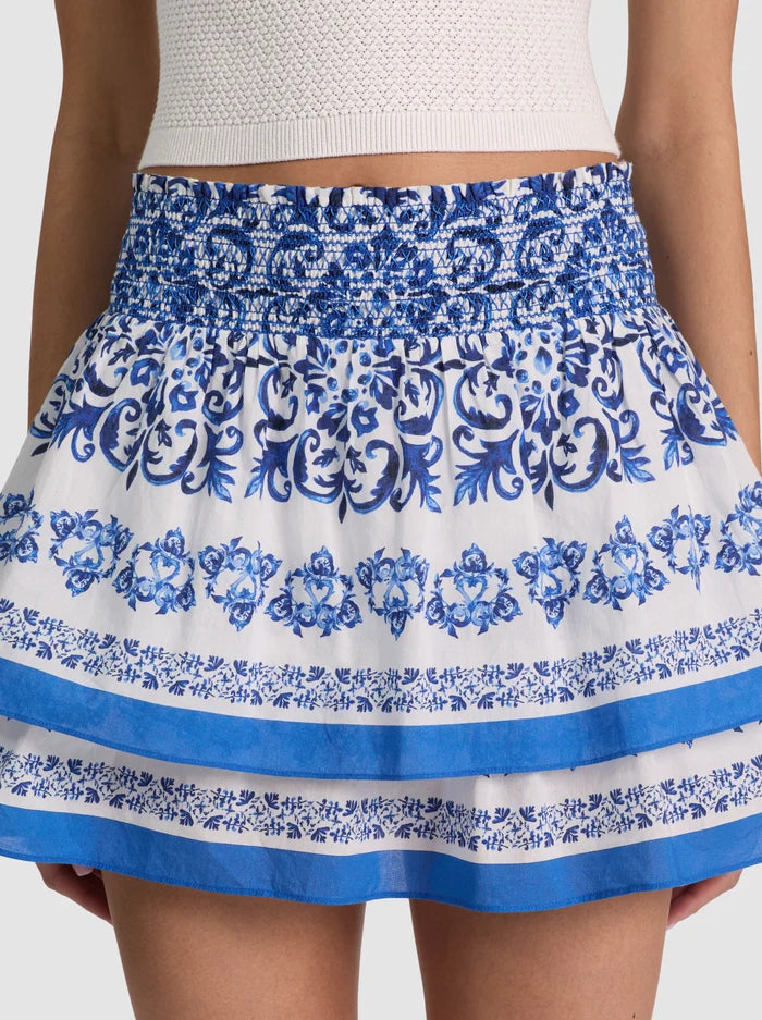 BETHIE RUFFLE MINI SKORT-SOLSTICE-ALICE + OLIVIA