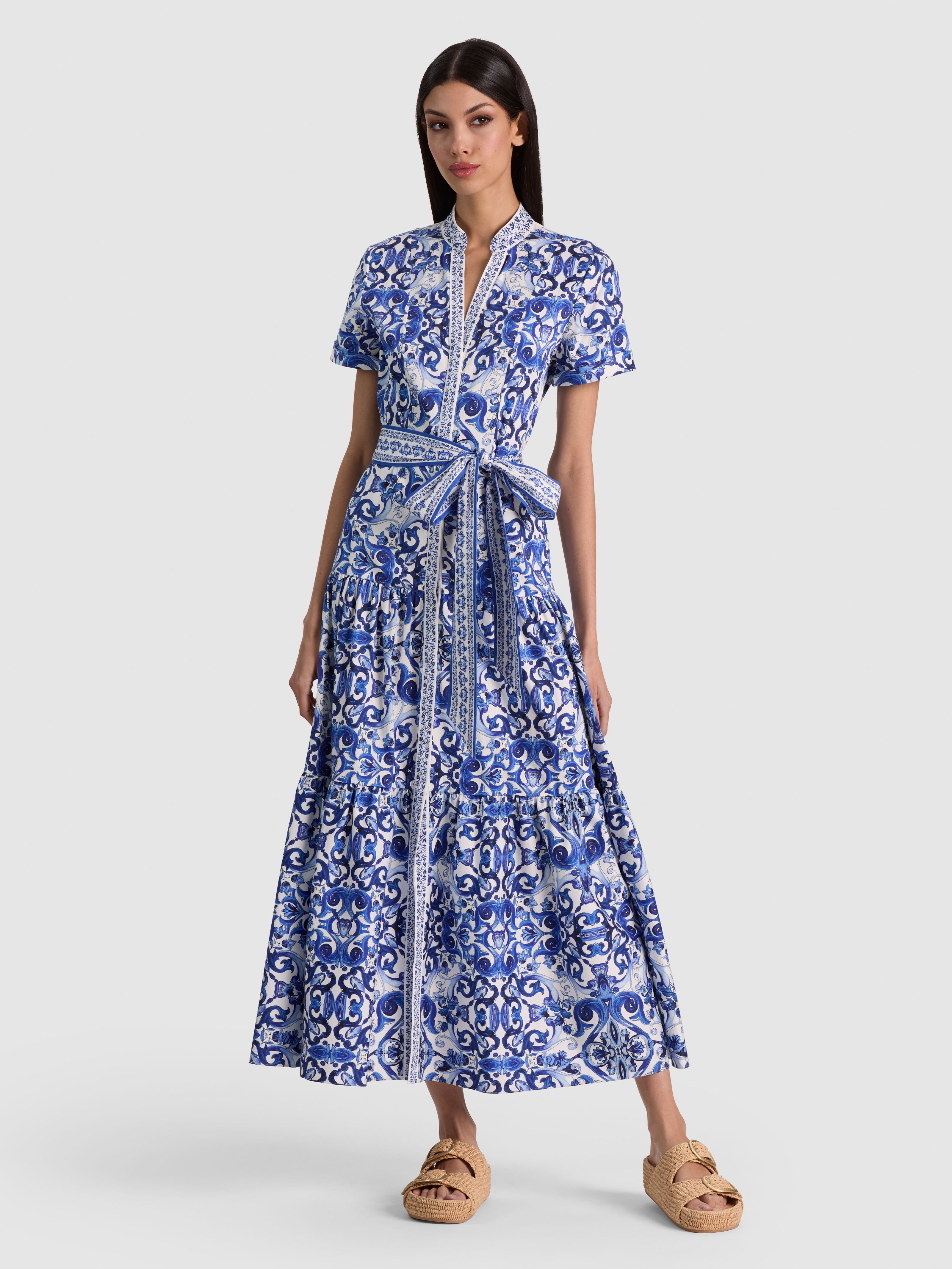 LUCY ROLL SLV MIDI SHIRT DRESS-SOLSTICE-ALICE + OLIVIA