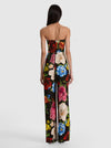 BEATRIZ STRAPLESS WIDE LEG JUMPSUIT-ENDLESS BLOSSOM LG BLACK-ALICE + OLIVIA