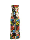 BEATRIZ STRAPLESS WIDE LEG JUMPSUIT-ENDLESS BLOSSOM LG BLACK-ALICE + OLIVIA