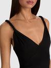 ABITO LUNGO BIANCA CON SPALLINE TWIST-ALICE + OLIVIA
