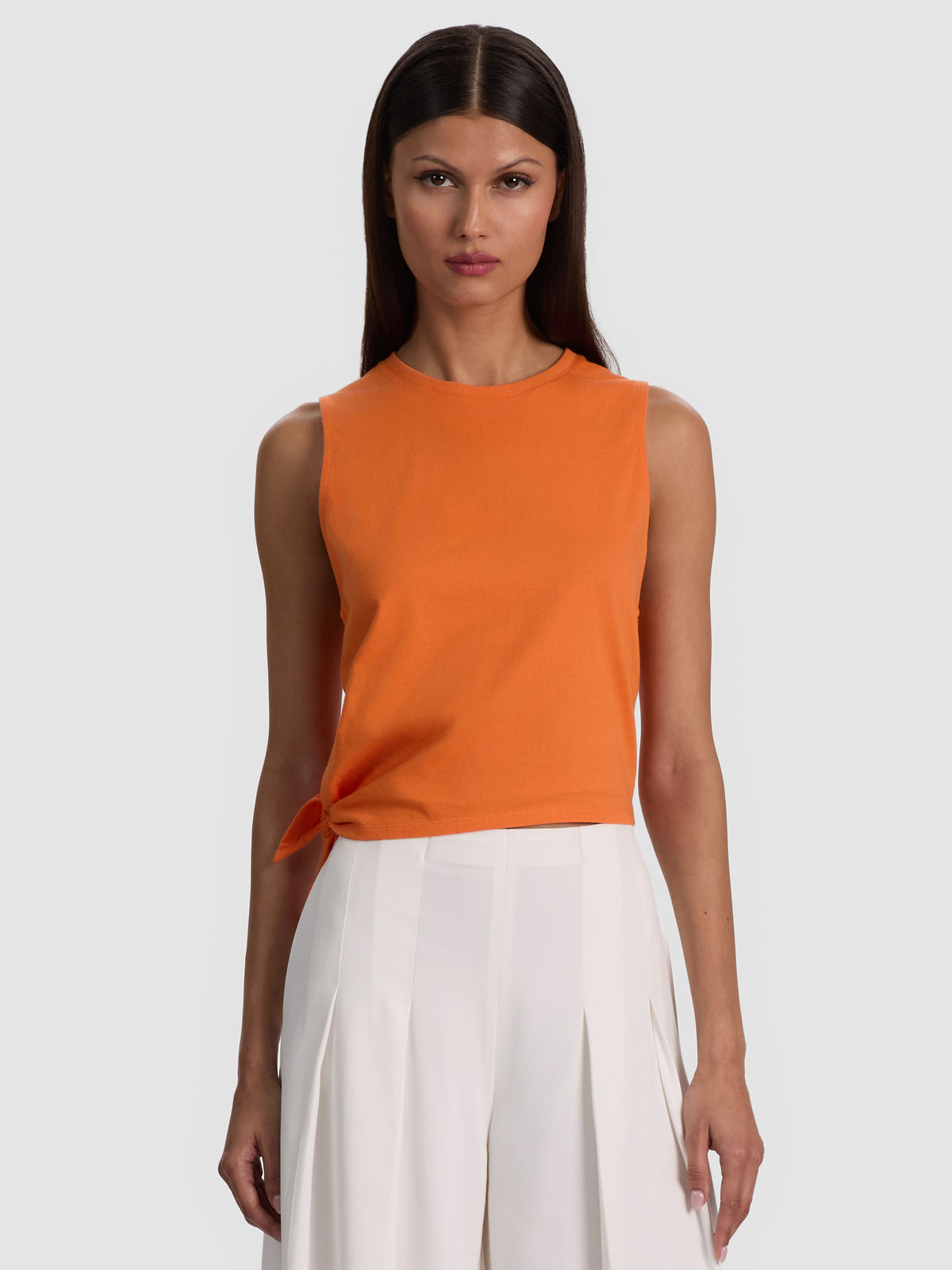 JOHNNIE SIDE TIE TANK - ORANGE PEEL
