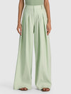 BLAIRE PLEATED PANT-GREEN LILY-ALICE + OLIVIA