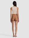 BLAIRE PLEATED SHORT-TAN-ALICE + OLIVIA