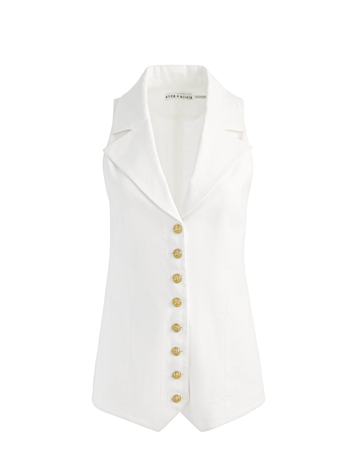 PAT LINEN VEST - OFF WHITE