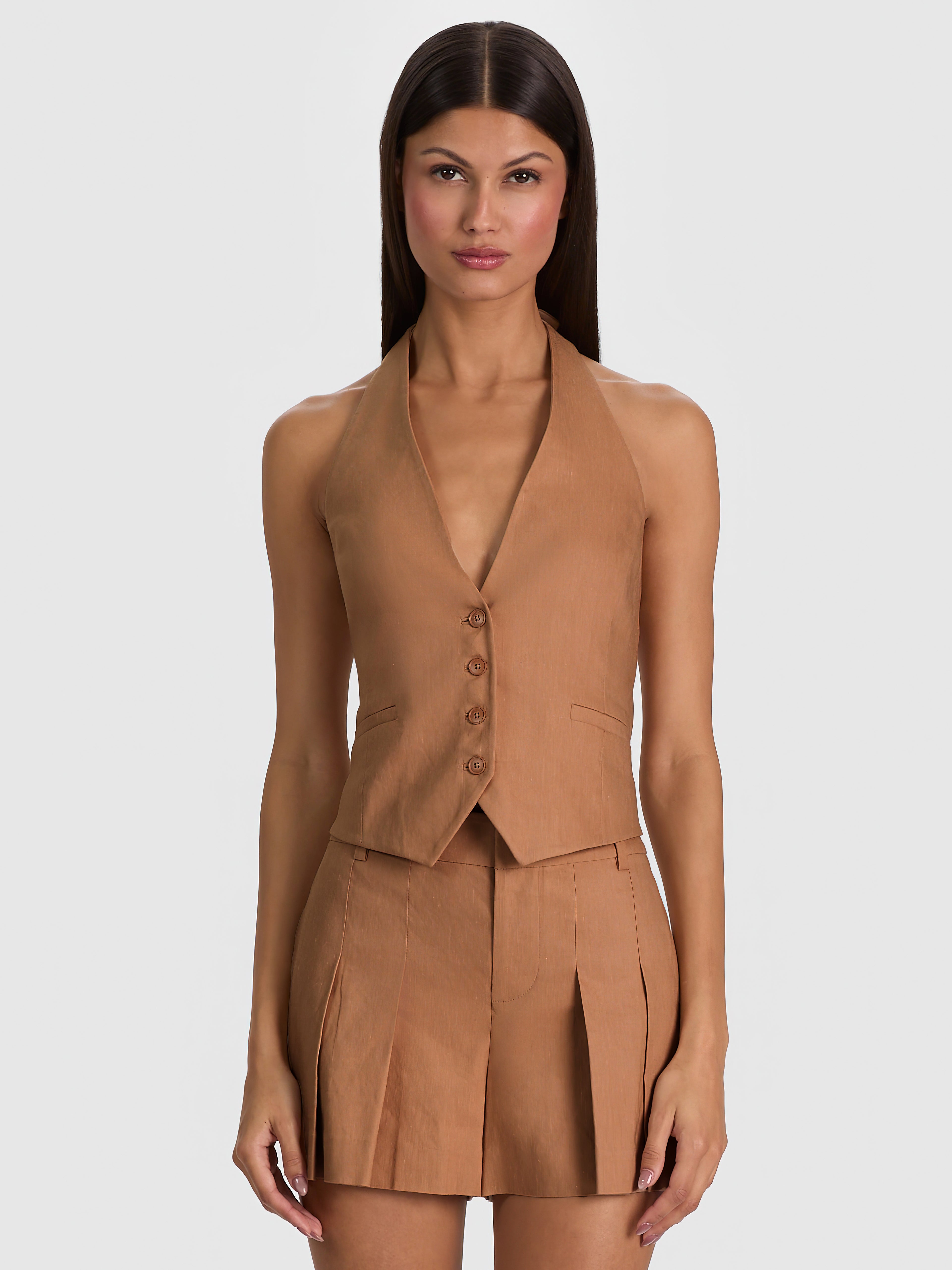GILET ERICA COL EN V PROFOND SANS COL-ALICE + OLIVIA