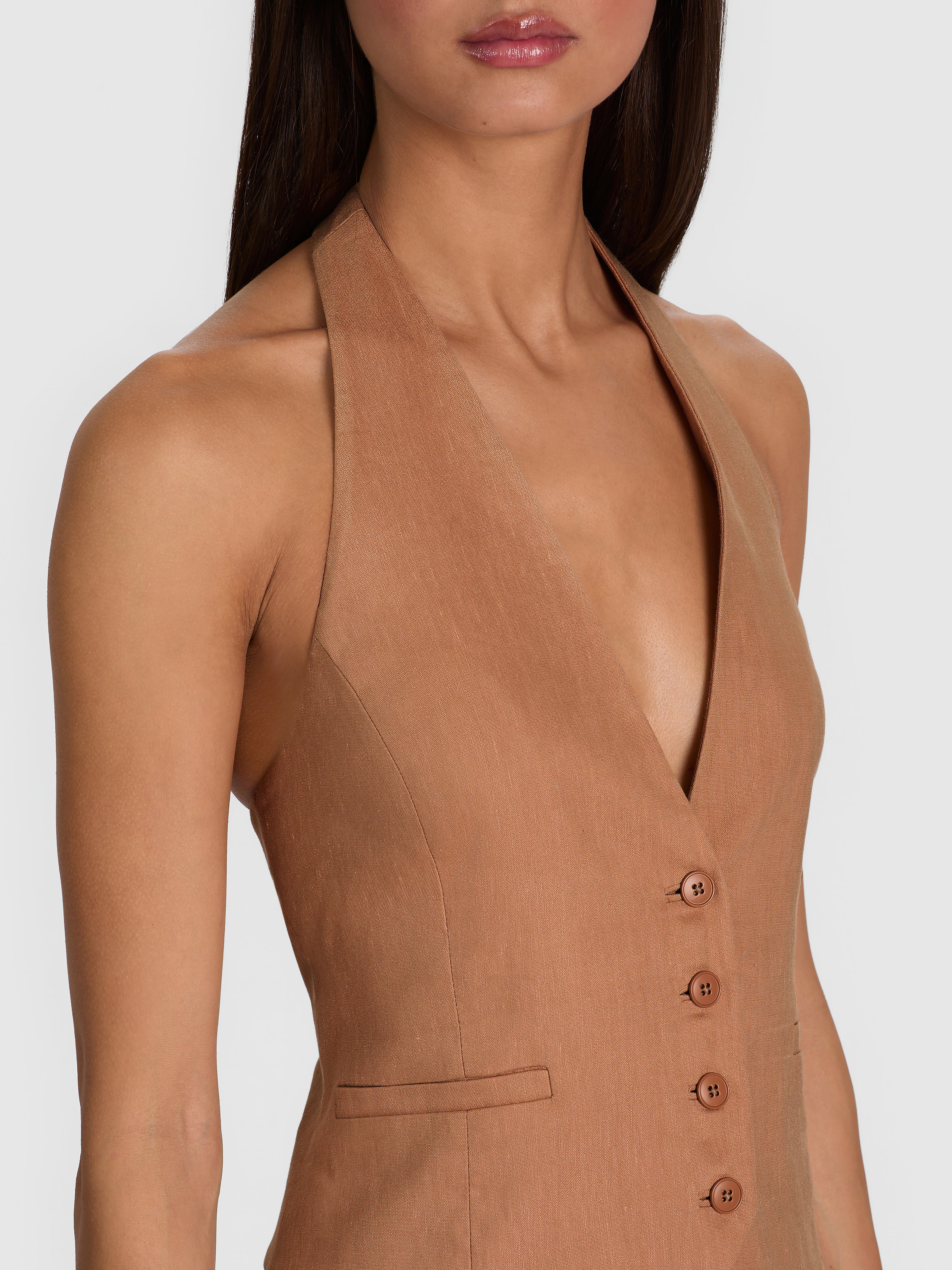 GILET ERICA COL EN V PROFOND SANS COL-ALICE + OLIVIA