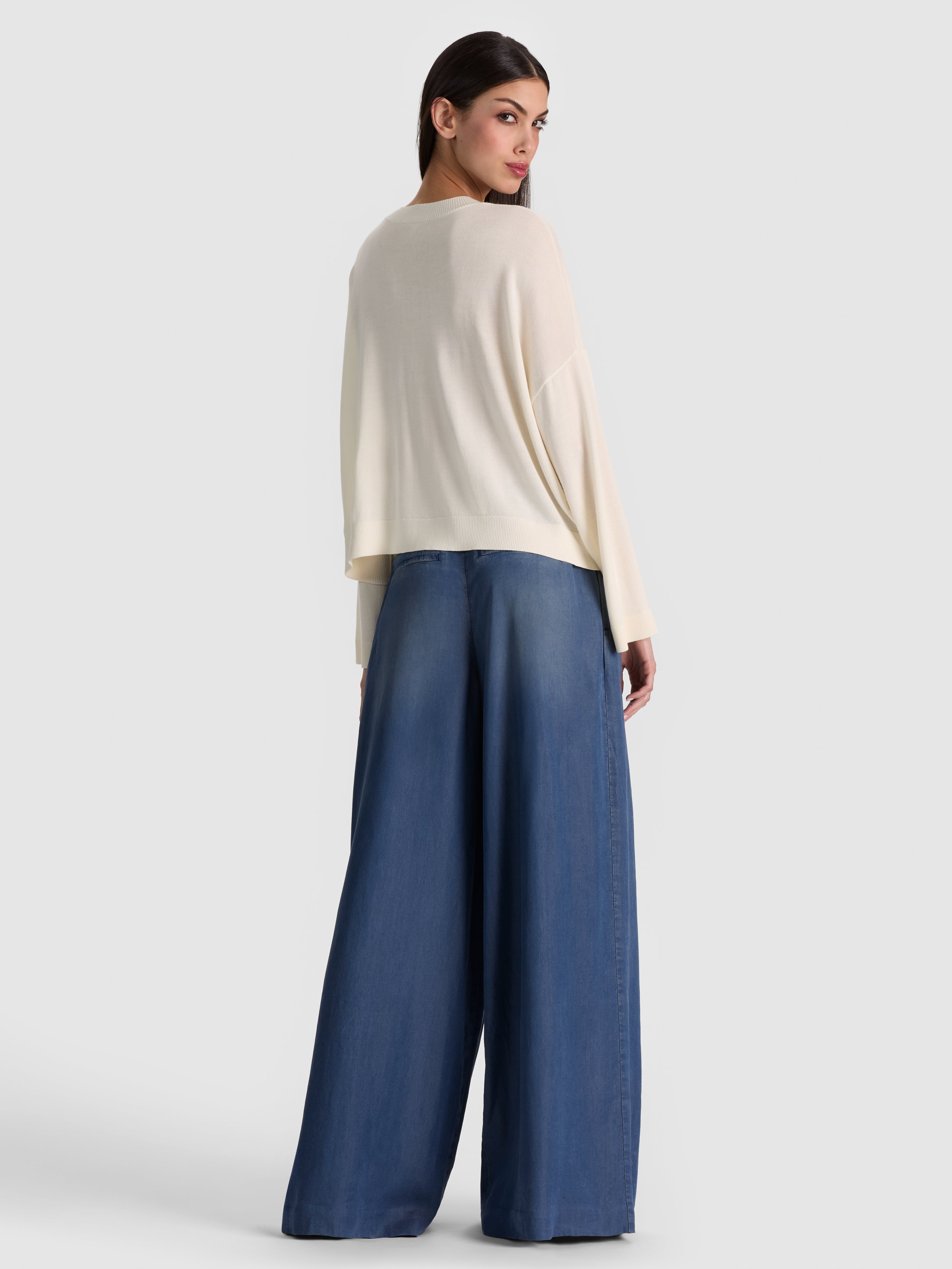 MARGIE BOXY PULLOVER-SOFT WHITE-ALICE + OLIVIA