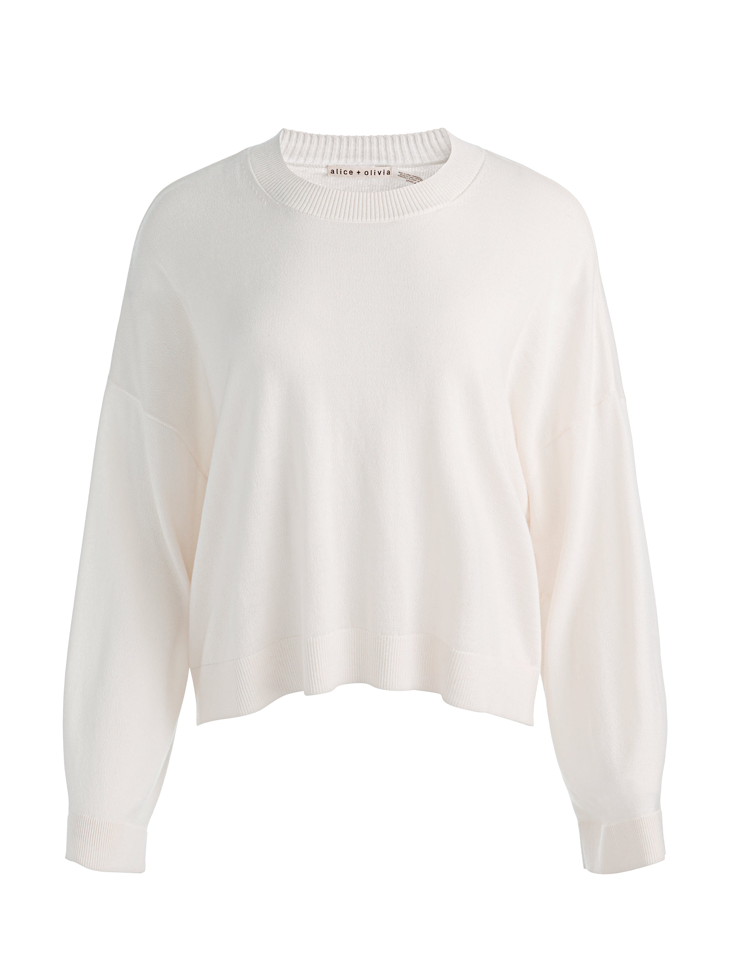MARGIE BOXY PULLOVER-SOFT WHITE-ALICE + OLIVIA